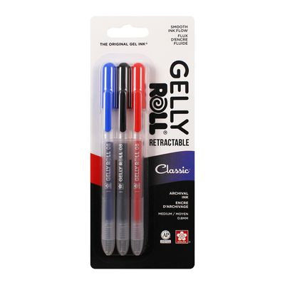 Sakura Gelly Roll Retractable, Classic 0.8 MM 3/pk