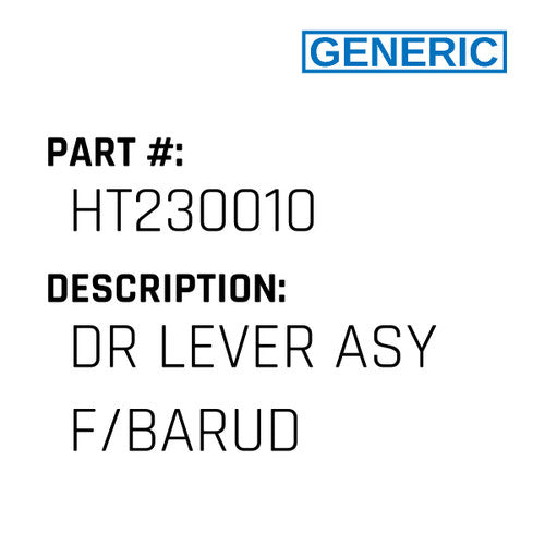 Dr Lever Asy F/Barud - Generic #HT230010