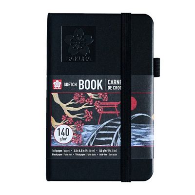 Gelly Roll Sakura Sketchbook Blank Pocket - Black Paper