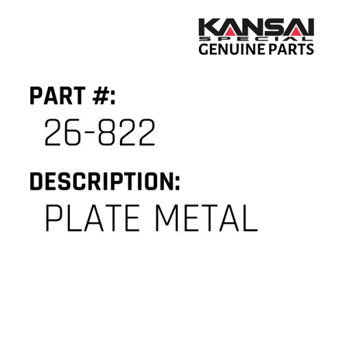 Plate Metal - Kansai Special #26-822
