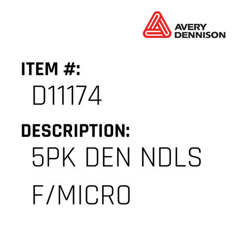 5Pk Den Ndls F/Micro - Avery-Dennison #D11174
