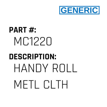 Handy Roll Metl Clth - Generic #MC1220