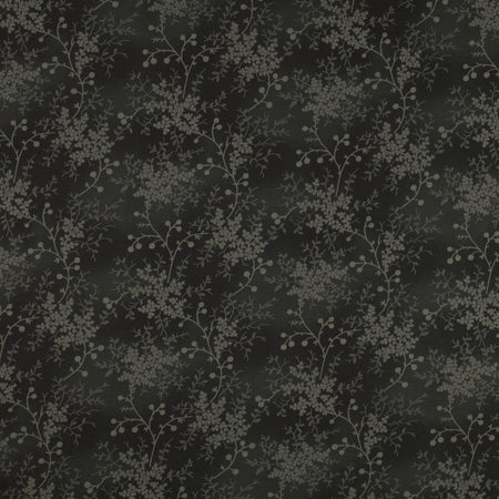 Garden Tale 108" Wide Quilt Backing - Floral Vine Onyx