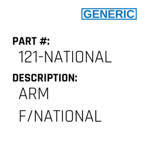 Arm F/National - Generic #121-NATIONAL