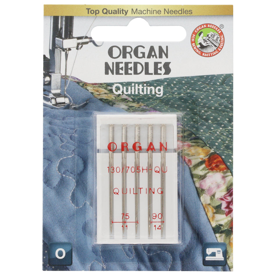 5pk Organ Quilting Needles (130/705H) - Assorted Sizes 75-90