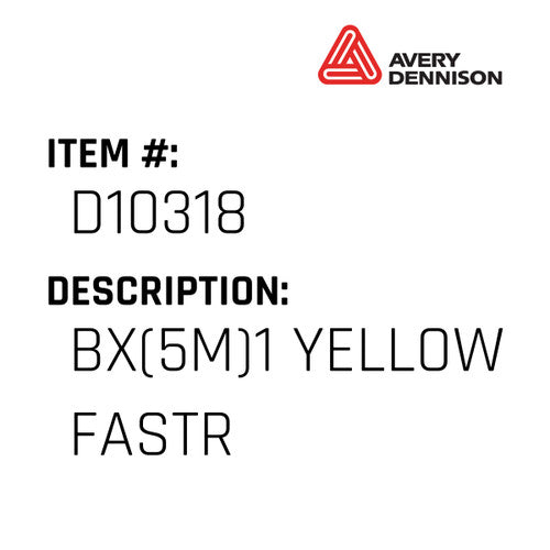 Bx(5M)1 Yellow Fastr - Avery-Dennison #D10318