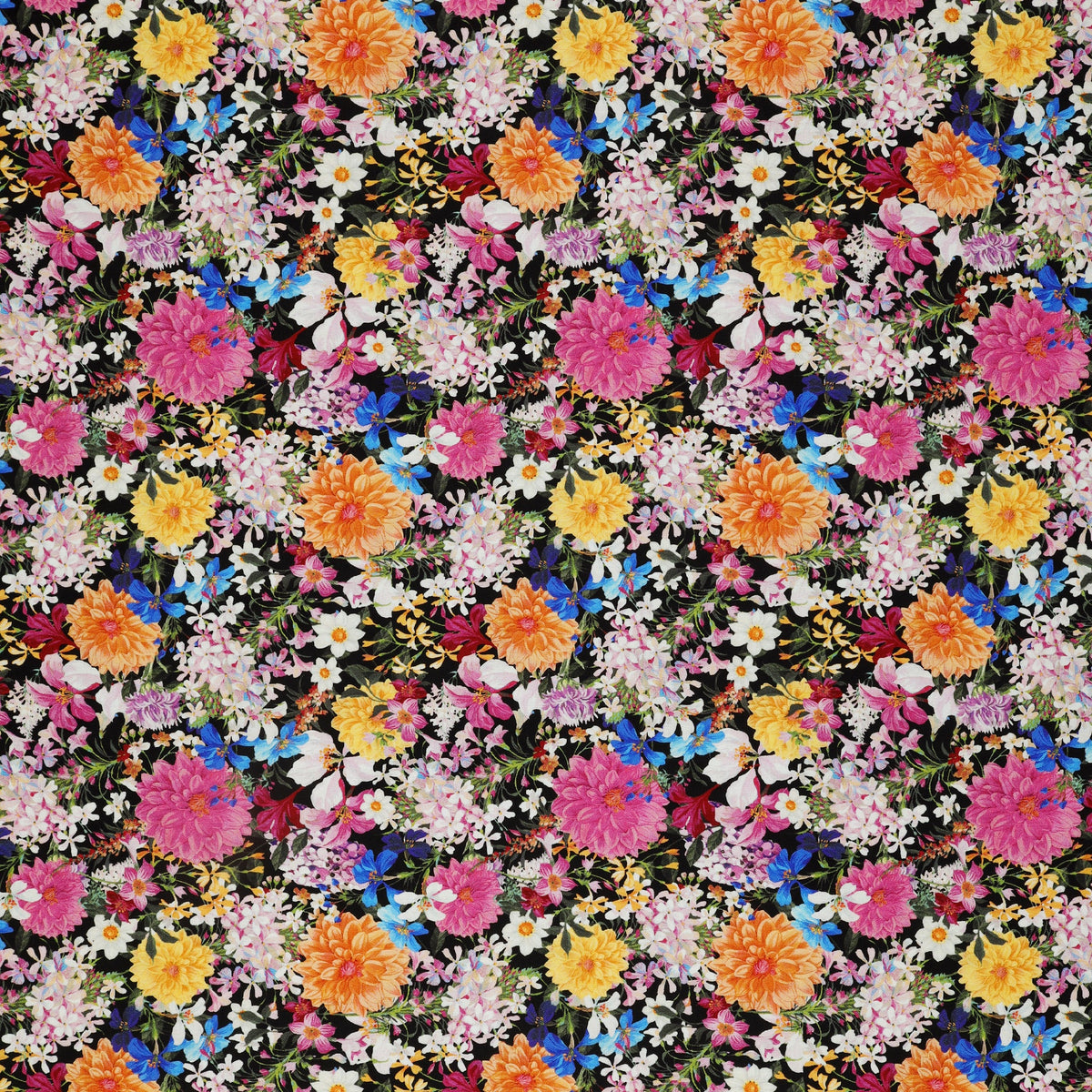 Midnight Blooms Fabric Collection - Wildflower Pickings Black