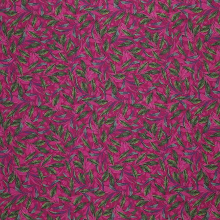 Midnight Blooms Fabric Collection - Greenery Magenta