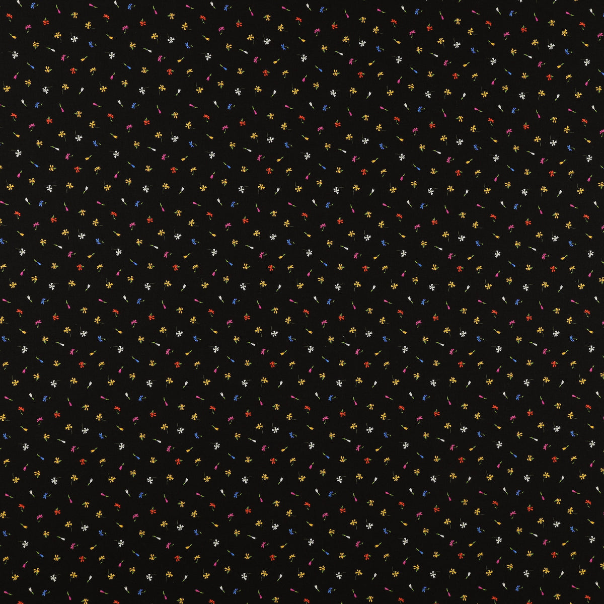 Midnight Blooms Fabric Collection - Floret Black