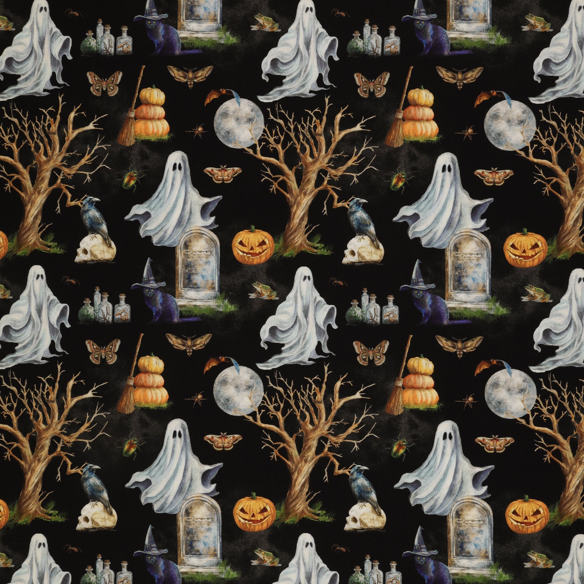 Happy Haunting Fabric Collection - Toil and Trouble Night