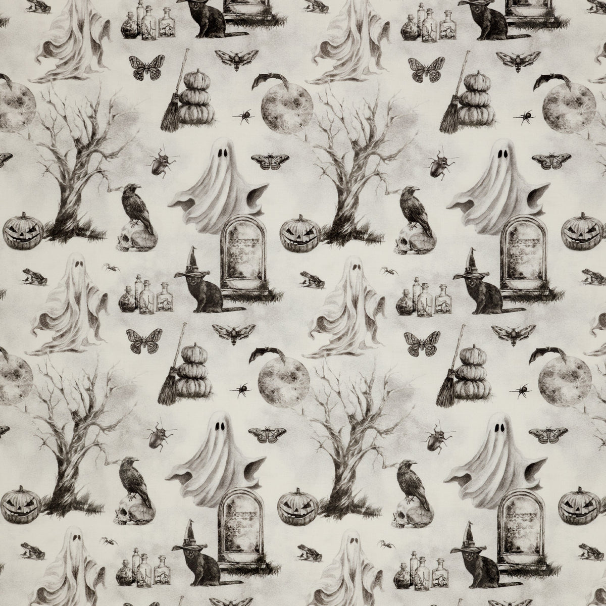Happy Haunting Fabric Collection - Toil and Trouble Mist