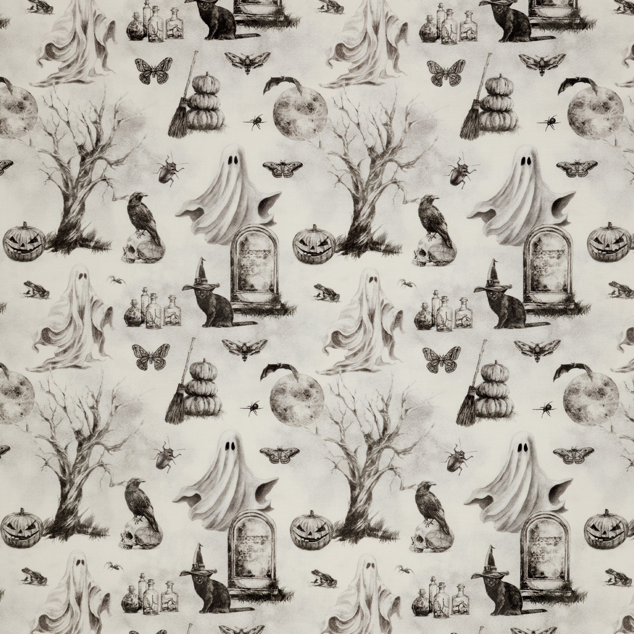 Happy Haunting Fabric Collection - Toil and Trouble Mist