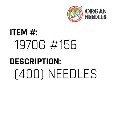 (400) Needles - Organ Needle #1970G #156