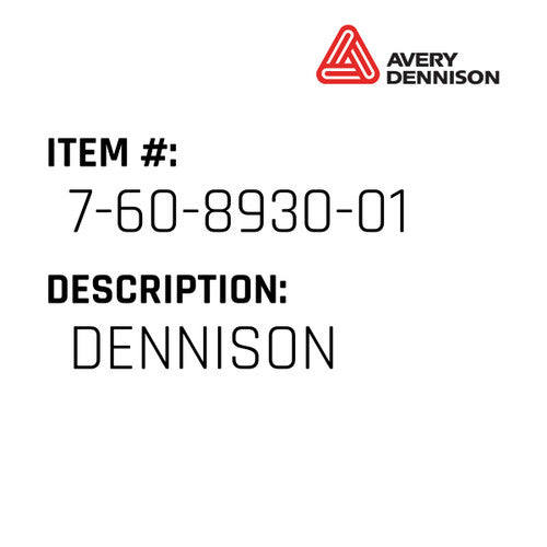 Dennison - Avery-Dennison #7-60-8930-01