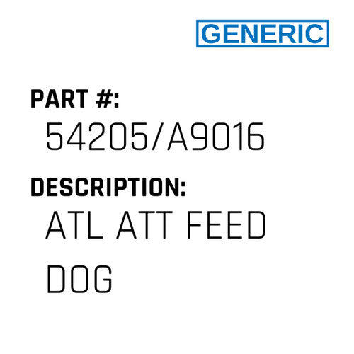 Atl Att Feed Dog - Generic #54205/A9016