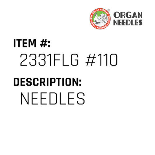 Needles - Organ Needle #2331FLG #110