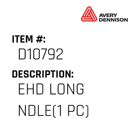 Ehd Long Ndle(1 Pc) - Avery-Dennison #D10792