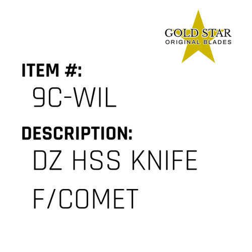 Dz Hss Knife F/Comet - Gold Star #9C-WIL