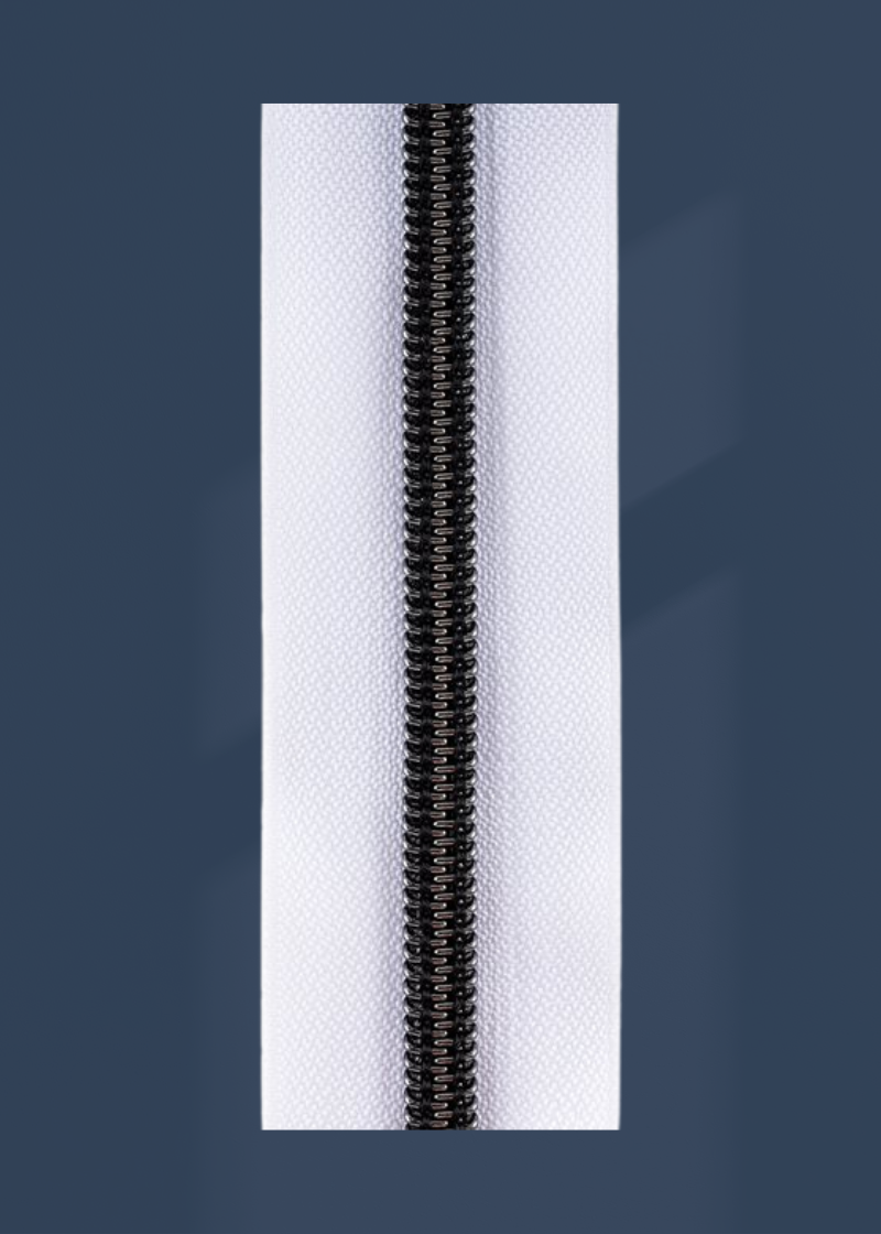 #5 Gunmetal Metallic Nylon Coil Continuous Zipper Roll