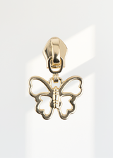 #5 Metallic Nylon Butterfly Zipper Pulls