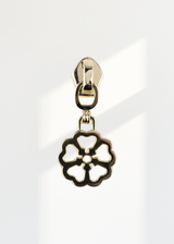 #5 Metallic Nylon Flower Zipper Pulls