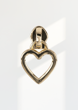 #5 Metallic Nylon Heart Zipper Pulls