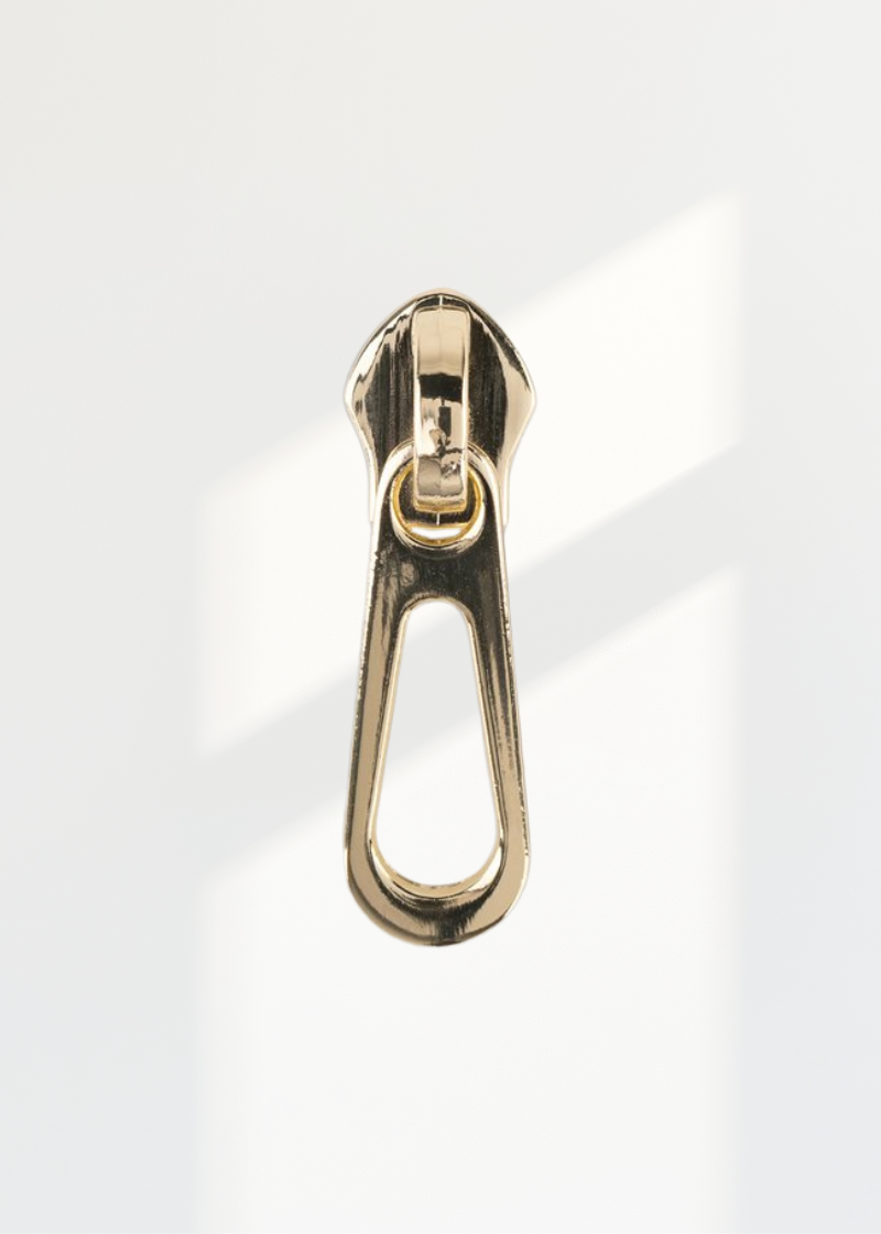 #5 Metallic Nylon Open Teardrop Zipper Pulls