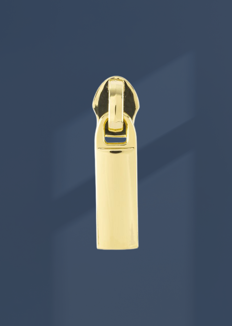 #5 Metallic Nylon Rectangle Zipper Pulls