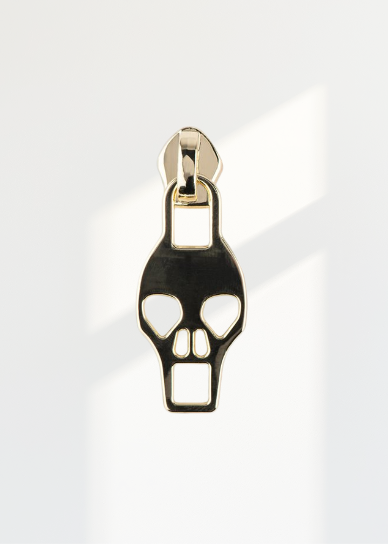 #5 Metallic Nylon Skull Zipper Pulls