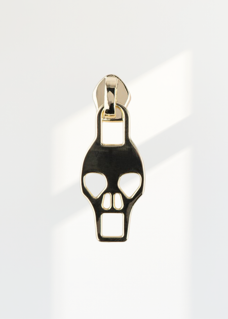 #5 Metallic Nylon Skull Zipper Pulls