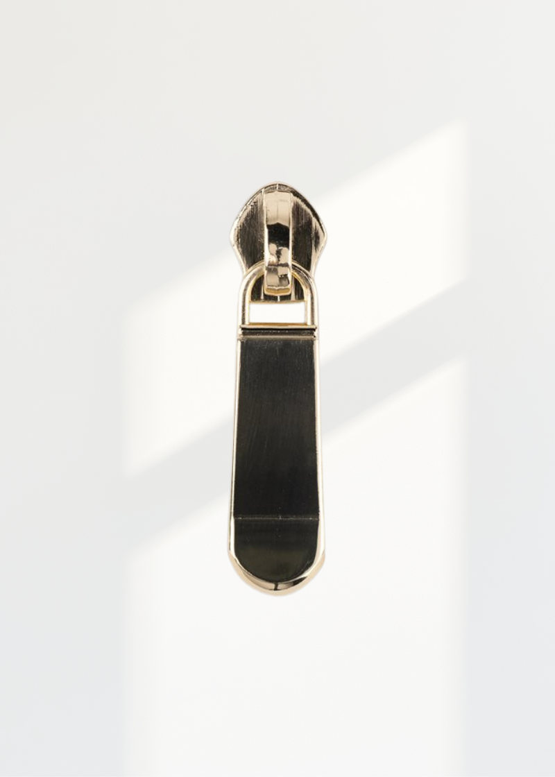 #5 Metallic Nylon Solid Long Zipper Pulls