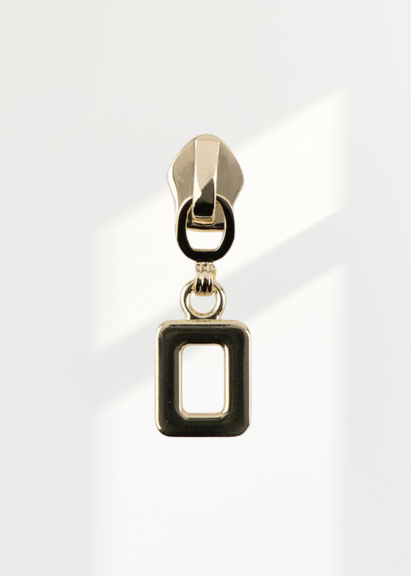 #5 Metallic Nylon Square Zipper Pulls