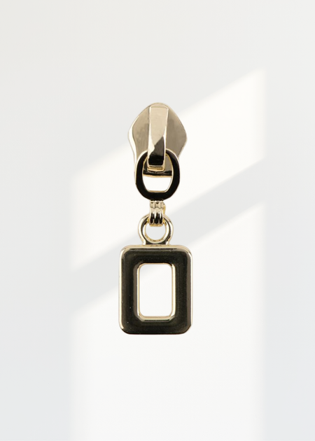 #5 Metallic Nylon Square Zipper Pulls