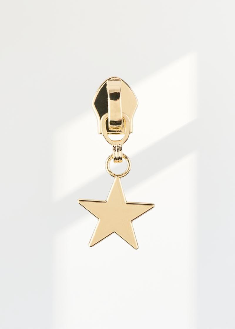 #5 Metallic Nylon Star Zipper Pulls