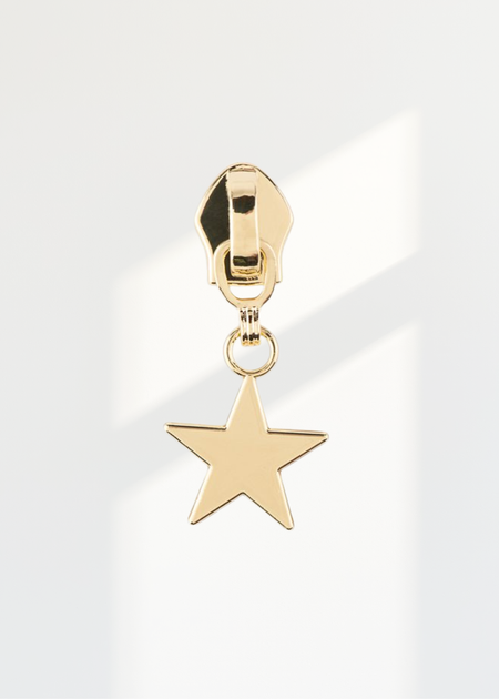 #5 Metallic Nylon Star Zipper Pulls