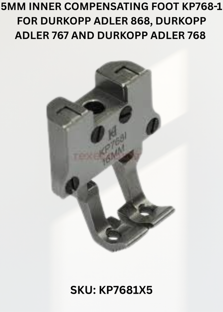 5Mm Inner Compensating Foot KP768-1 for Durkopp Adler 868, Durkopp Adler 767 and Durkopp Adler 768 Sewing Machines