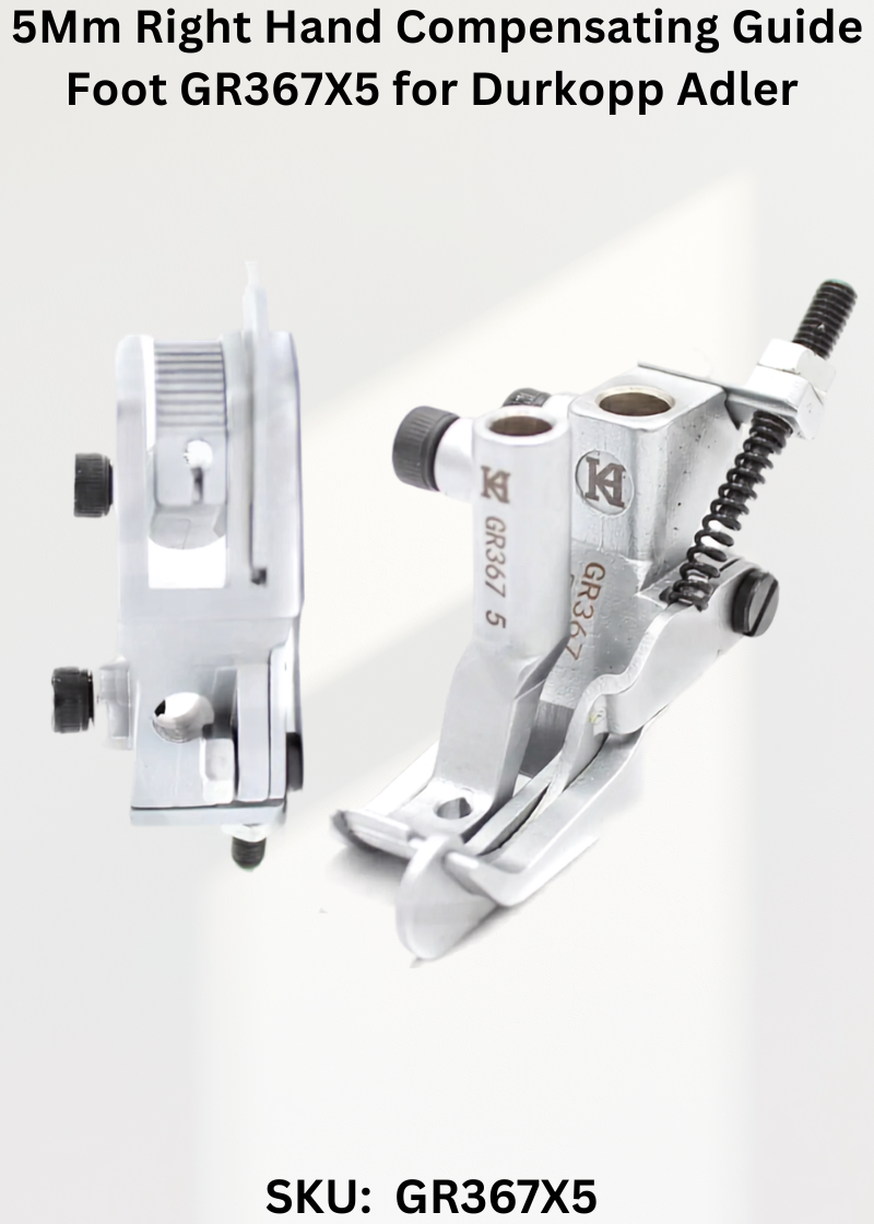 5Mm Right Hand Compensating Guide Foot GR367X5 for Durkopp Adler 367, 467, 767 Sewing Machines
