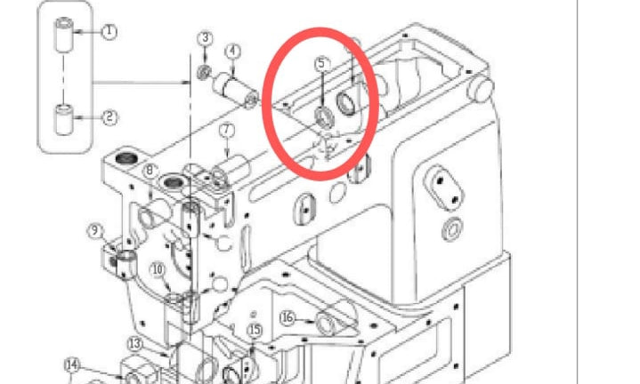 Oil seal For KM 921, KM 921 AR Agm Special Automatic Straight/Curved Waistband Machine - Empenzo Automated Sewing Systems
