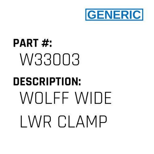 Wolff Wide Lwr Clamp - Generic #W33003