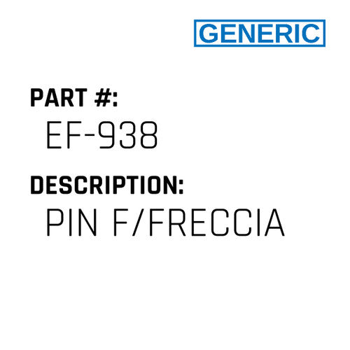 Pin F/Freccia - Generic #EF-938