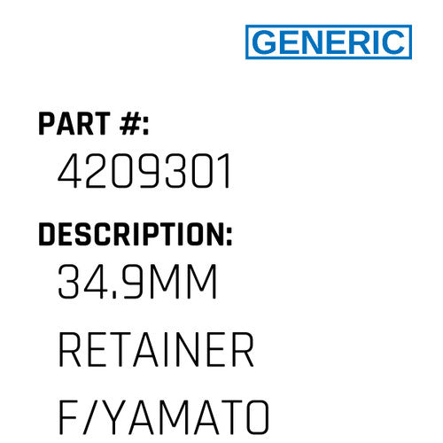 34.9Mm Retainer F/Yamato - Generic #4209301