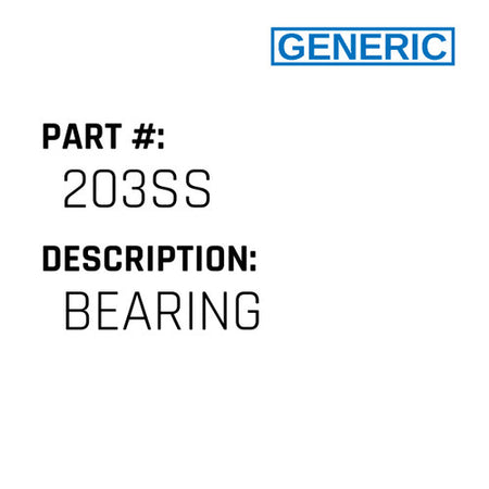 Bearing - Generic #203SS