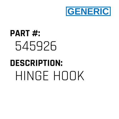 Hinge Hook - Generic #545926