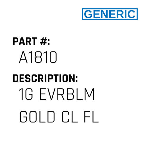 1G Evrblm Gold Cl Fl - Generic #A1810