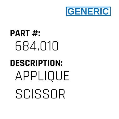 Applique Scissor - Generic #684.010