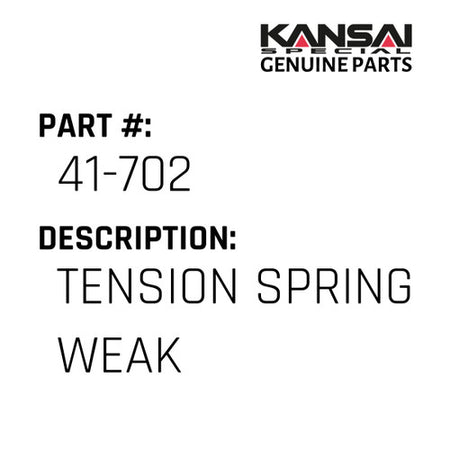 Tension Spring Weak - Kansai Special #41-702