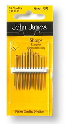 John James Sharps #3/9 Blister Pack Needles 12/bx