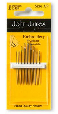 John James Embroidery/Crewel #3/9 Needles 12/bx