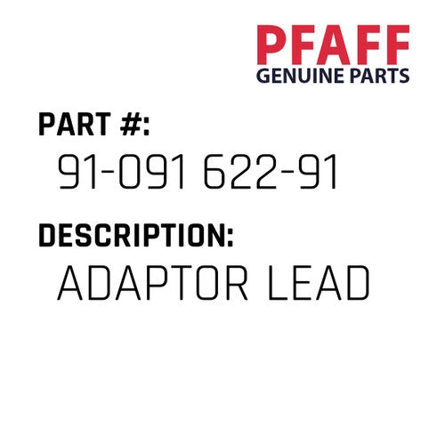 Adaptor Lead - Pfaff #91-091 622-91