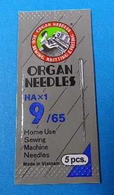 Organ Needles Flat Shank 15x1 Size 9/65 Package/5
